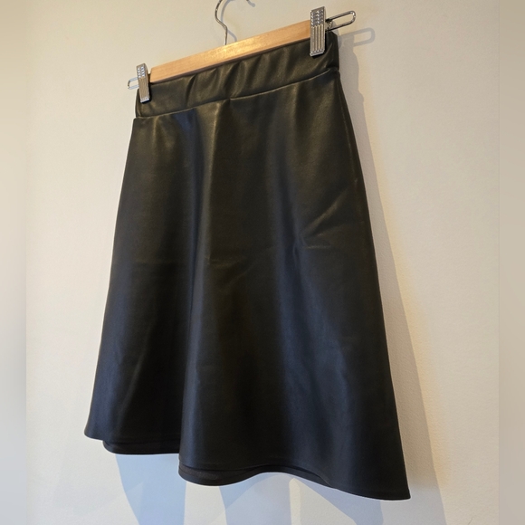 Wolford Faux Leather A-Line Skirt Size 4 - Picture 6 of 7
